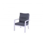 CANBERRA LOUNGE CHAIR WHITE ALU