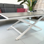 CANNES ADJUSTABLE COFFEE TABLE WHITE WITH HPL TOP