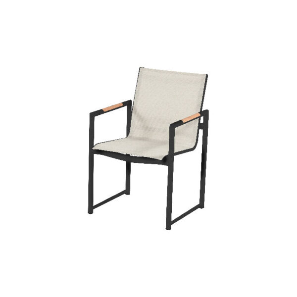 FONTAINE-DINING-CHAIR-CHARCOAL-WITH-TEAK-ARMREST