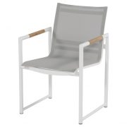 FONTAINE DINING CHAIR WHITE ALU
