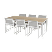 FONTAINE DINING SET WHITE