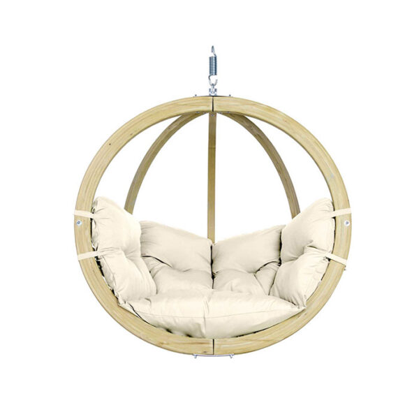 GLOBO-HANGING-SINGLE-CHAIR-WITH-BEIGE-CUSHIONS