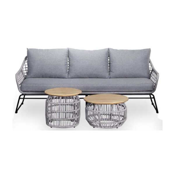 JEROME 3 SEATER SOFA MOUSE GREY B