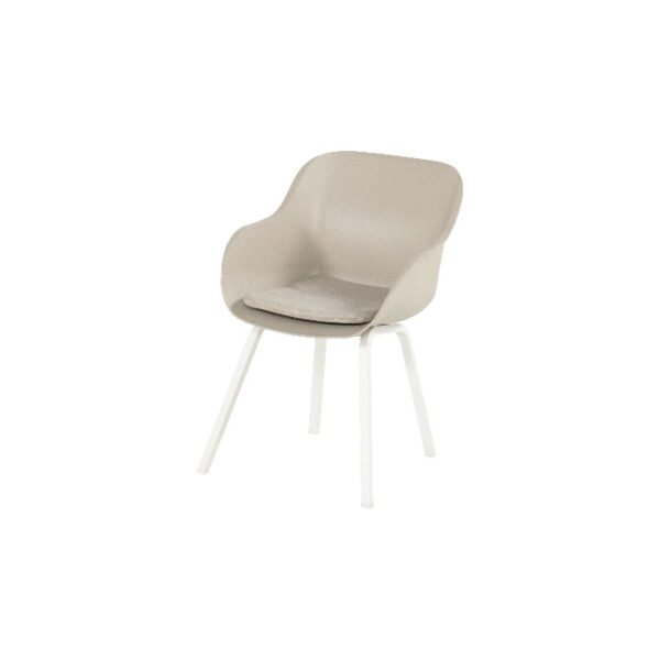 LE-SOLEIL-DINING-CHAIR-RESIN-&-WHITE-ALU-LEGS-TAUPE-HARTMAN