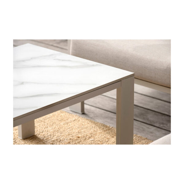 MARSALA LOUNGE TABLE 170X60X40CM WHITE WITH CERAMIC TOP