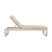 MILANO LOUNGER ALU SAND WITH CUSHION SIDE HARTMAN