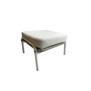 NIKA FOOTSTOOL WHITE WITH LIGHT GREY ROPE