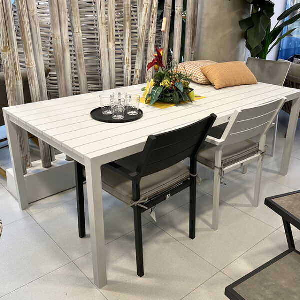 SALERNO TABLE 200X100CM ALU WHITE