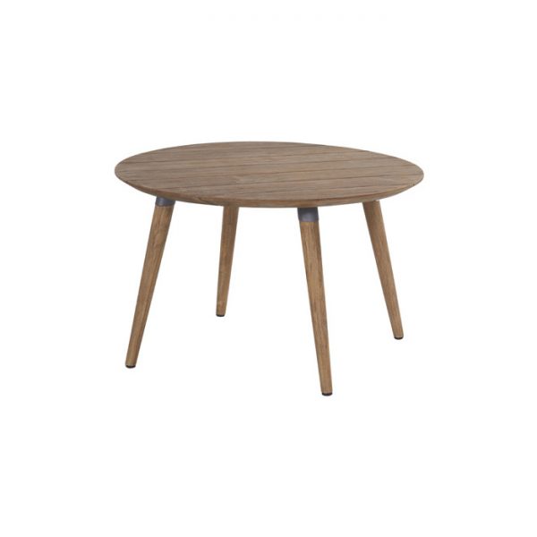 sophie table round 120cm teak misty grey